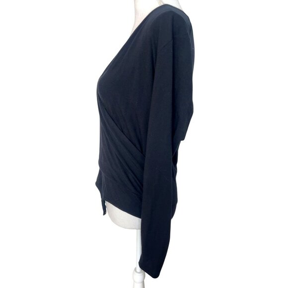 J. Crew‎ black wrap body suit size Large - Picture 2 of 8